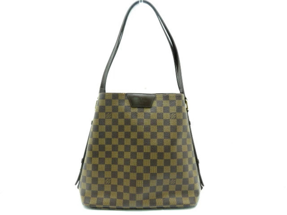 LOUIS VUITTON Tote Bag Cabas Rivington Damier Ebene Brown